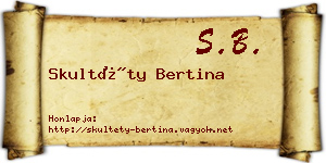 Skultéty Bertina névjegykártya